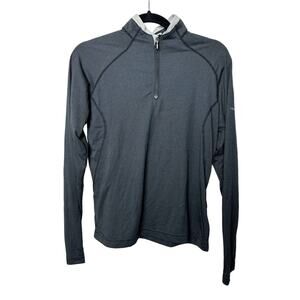 Columbia Medium Titanium Quarter Zip Long Sleeve Shirt